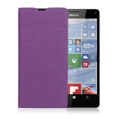 Amdrup Microsoft Lumia 950 Leather Case With Stand - Lila
