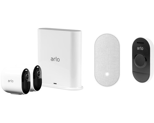 Arlo Pro 3 2-pack + Doorbell + Chime Bundle