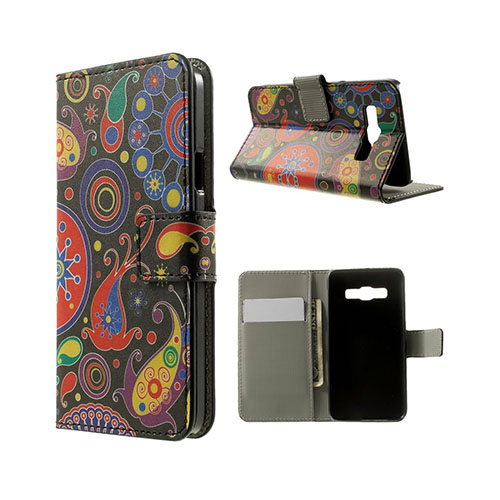 Moberg Samsung Galaxy A3 Läder Fodral med Korthållare - Paisley Blommor