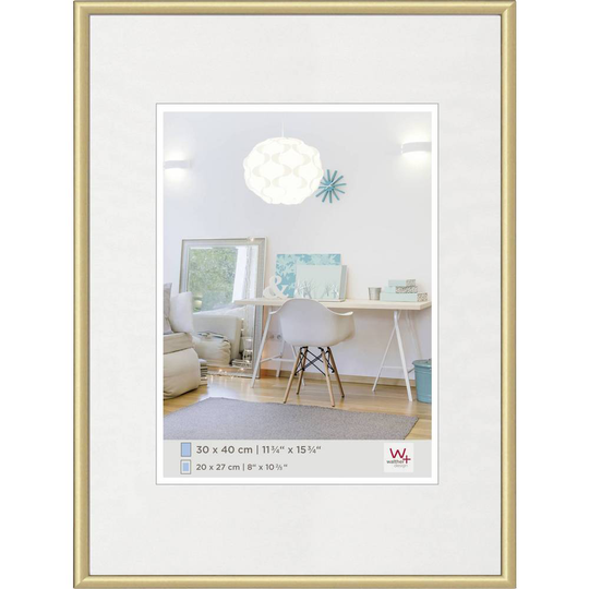 walther+ design KV040G Växelram akryl Pappersformat: 30 x 40 cm Guld