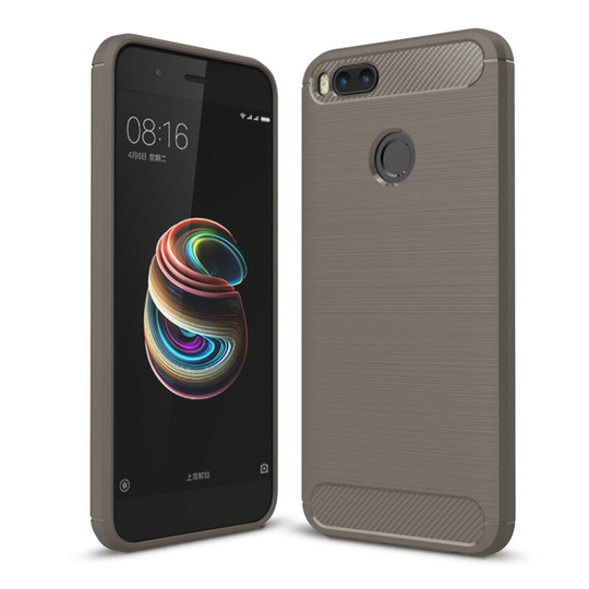 Xiaomi Mi A1 Karbon fiber designat skal - Grå