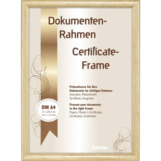 Hama 175657 Växelram akryl Pappersformat: DIN A4 Brun