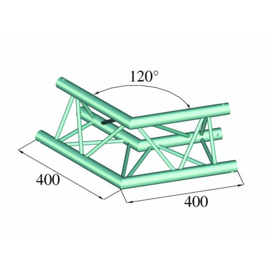 Alutruss DECOLOCK DQ3-PAC22 3-punkts travers Hörn 120 °