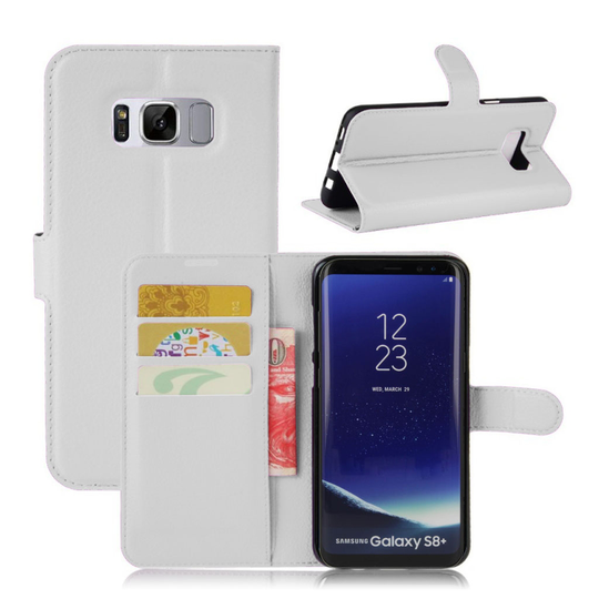 Samsung Galaxy S8 Plus Case with Card Holder (White)