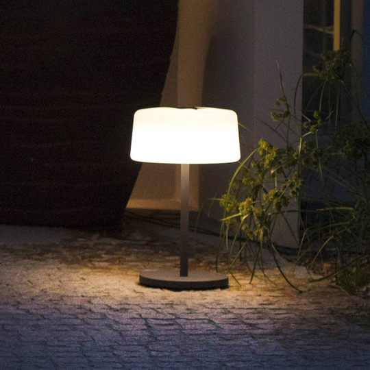 Solcellsgolvlampa Bump, 3 höjder, sensor, antracit