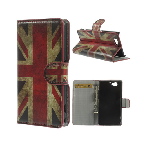 Moberg (Vintage UK Flagga) Sony Xperia A2 Läder Flip Fodral