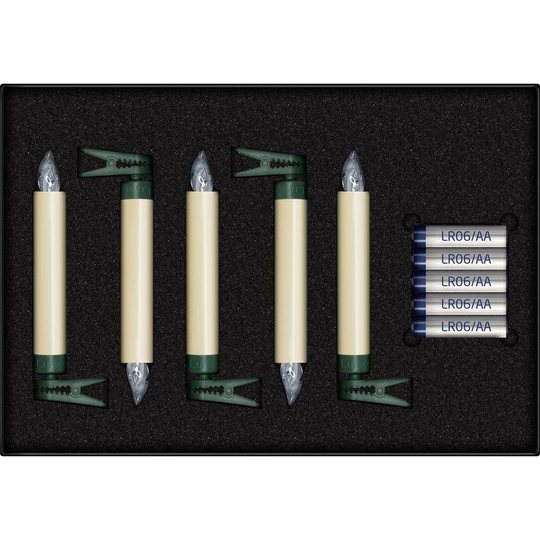 Lumix 74432 Julgransbelysning trådlös Ute/inomhus batteri Antal lampor 5 LED Varmvit