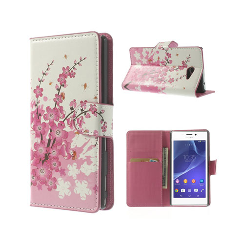 Festival (Rosa) Sony Xperia M2 Flip-Fodral