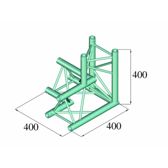 Alutruss DECOLOCK DQ3-PAL33 3-punkts travers 3-vägs hörn 90 °